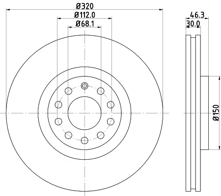 Brzdový kotouč HELLA 8DD355127-591