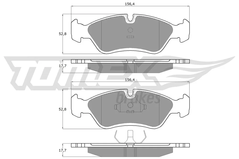 Sada brzdových destiček, kotoučová brzda Tomex Brakes TX10-68