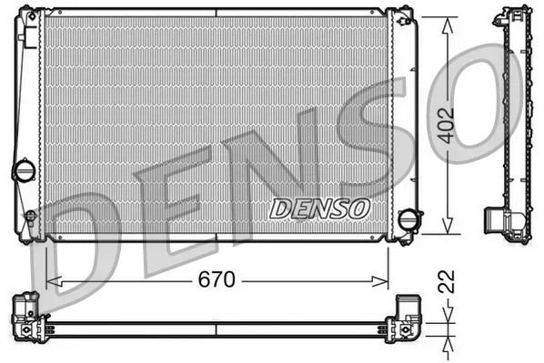 Chladič, chlazení motoru DENSO DRM50053