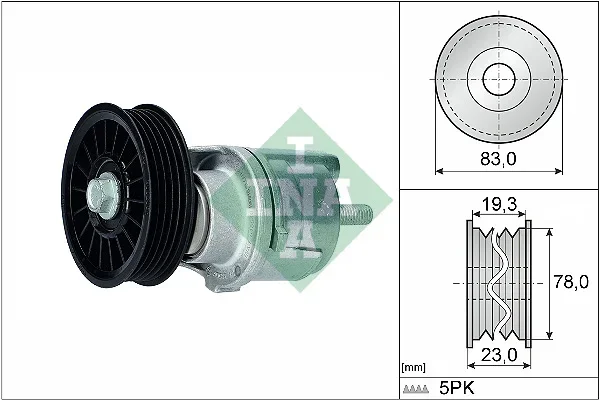 Napinaci rameno, zebrovany klinovy remen Schaeffler INA 534018510