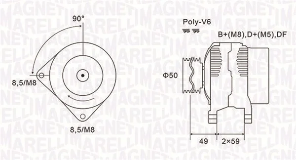 generátor MAGNETI MARELLI 063731147010