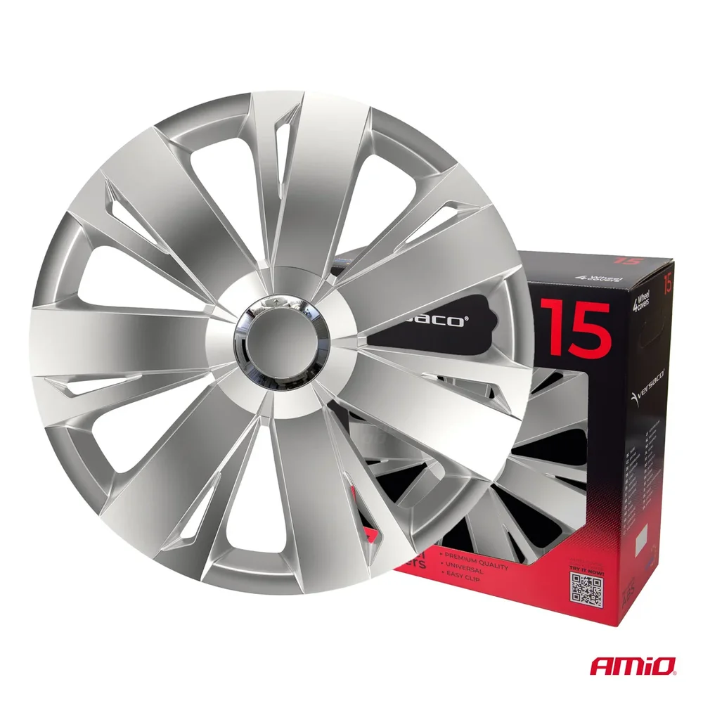 Poklice Energy 15” stříbrná sada 4ks COLOR BOX Versaco 5783 - Obrázek 3