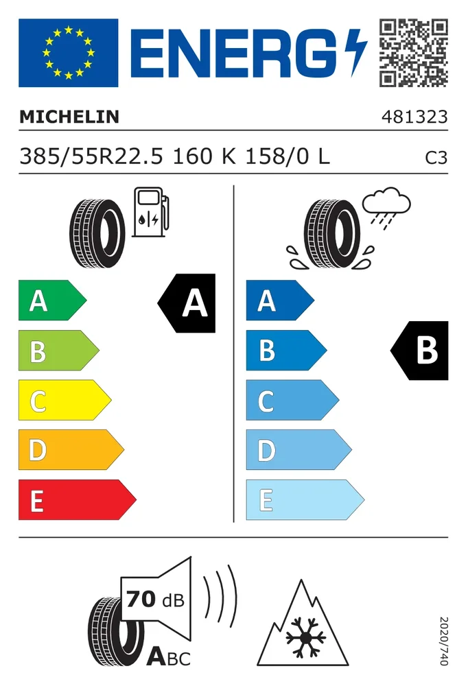 385/55R22.5 CMI X L F AS MICHELIN 385/55R22.5CMIXLFAS