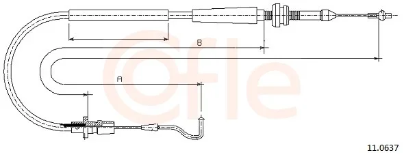 Lanko plynu COFLE 11.0637 – OE 701721555H Lanko plynu COFLE 11.0637 – OE 701721555H