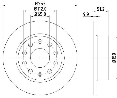 Brzdový kotouč HELLA 8DD355109-601