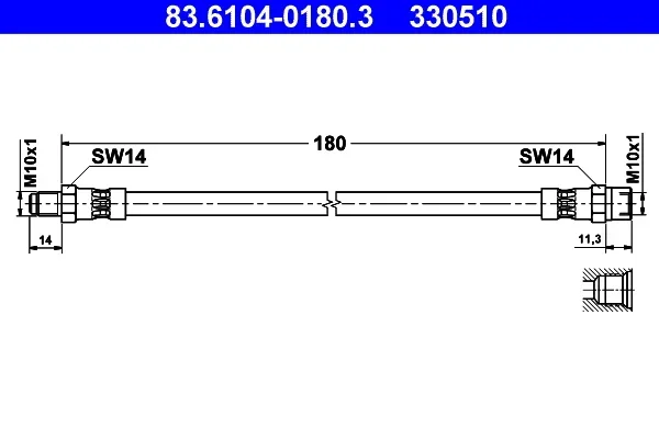 Brzdová hadice ATE 83.6104-0180.3