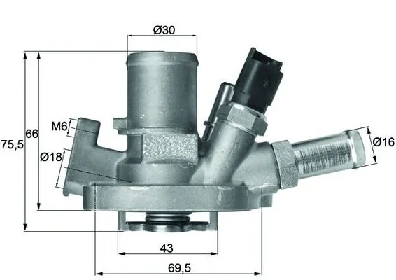 Termostat, chladivo MAHLE TI15180
