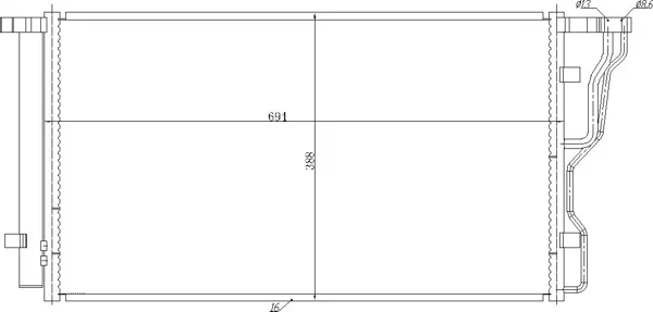 CHLADIČ DO KLIMAT.HYUNDAI I40 11- HART 637003