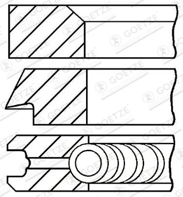 Sada pistnich krouzku GOETZE ENGINE 08-406200-00