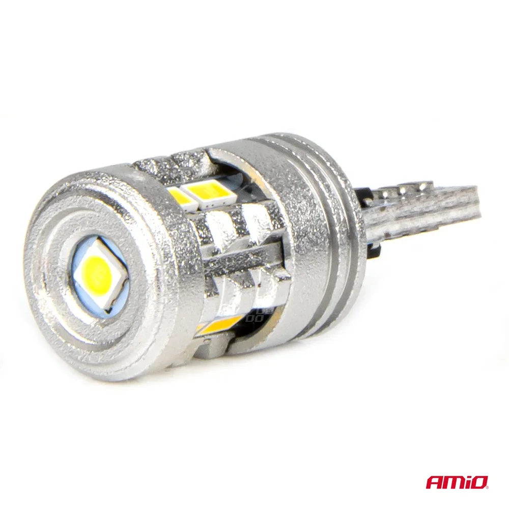LED STANDARD BULBS T10 W5W 6x3020 + 1x3030 SMD White 12V/24V AMiO-03718 - Obrázek 3