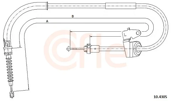 Tazne lanko, parkovaci brzda COFLE 10.4305 – OE 34406777400