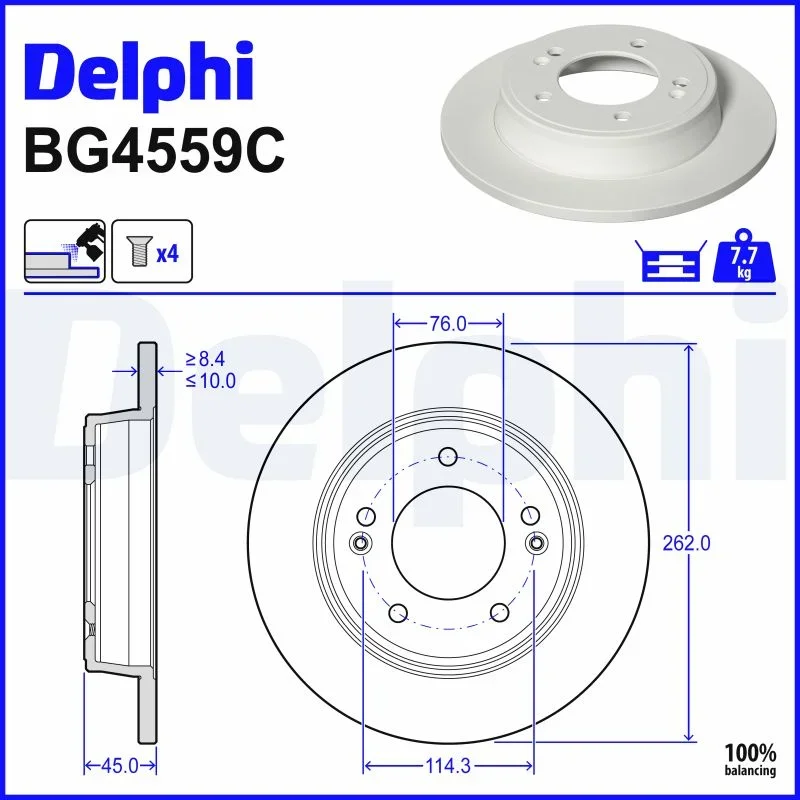 Brzdový kotouč DELPHI BG4559C