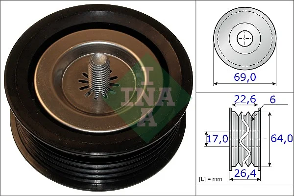Vratna/vodici kladka, klinovy zebrovy remen Schaeffler INA 532067110