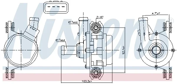 Vodní čerpadlo, chlazení motoru NISSENS 831388 – OE G904042010