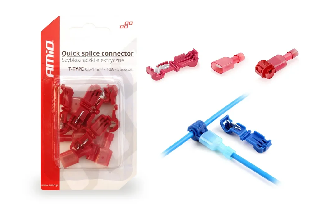 ELEKTRICKÉ RYCHLOKONEKTORY TYP-T 0,5-1MM2 AMIO 02343 ELEKTRICKÉ RYCHLOKONEKTORY TYP-T 0,5-1MM2 AMIO 02343