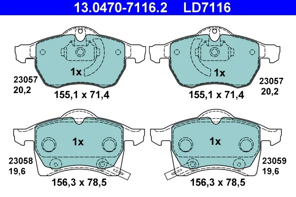 Brzdové destičky Starline BDS081