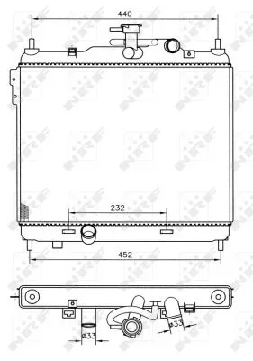 Chladič, chlazení motoru NRF 53360 – OE 253101C300