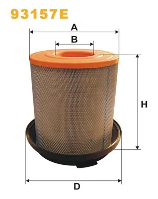 Vzduchový filtr WIX FILTERS 93157E
