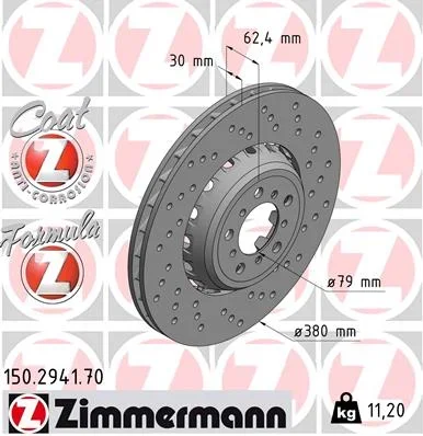 Brzdový kotouč ZIMMERMANN 150.2941.70