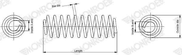Pruzina podvozku MONROE SP3575