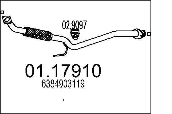 Výfuková trubka MTS 01.17910 – OE 6384903119