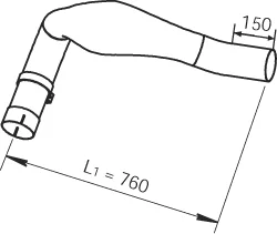 Výfuková trubka DINEX 48108 – OE 81.15204.5898