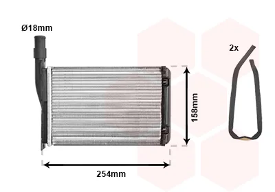 Vymenik tepla, Vnitrni vytapeni VAN WEZEL 43006087