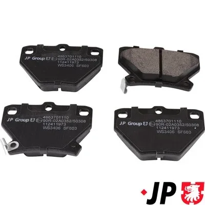 Sada brzdových destiček, kotoučová brzda JP GROUP 4863701110