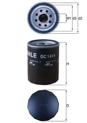 Olejový filtr MAHLE OC1414