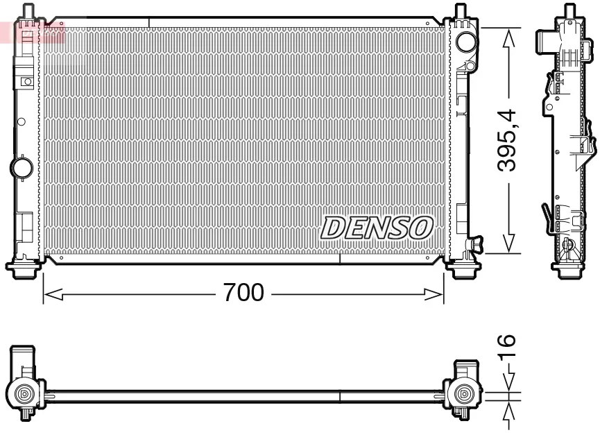 Chladič, chlazení motoru DENSO DRM06039