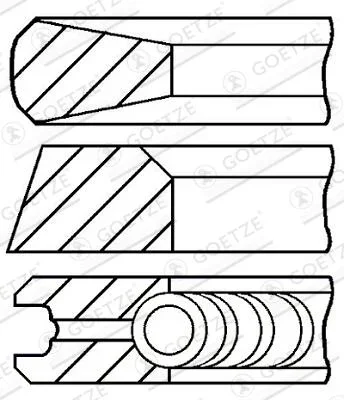 Sada pístních kroužků GOETZE ENGINE 08-155200-00 Sada pístních kroužků GOETZE ENGINE 08-155200-00