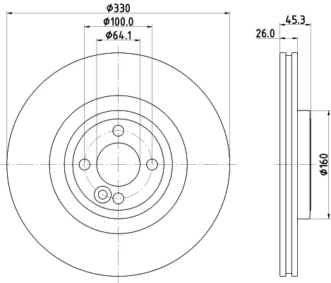 Brzdový kotouč HELLA 8DD355122-731