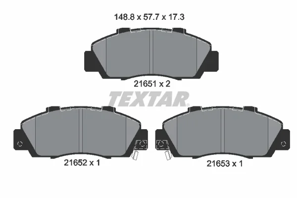 Sada brzdových destiček, kotoučová brzda TEXTAR 2165101