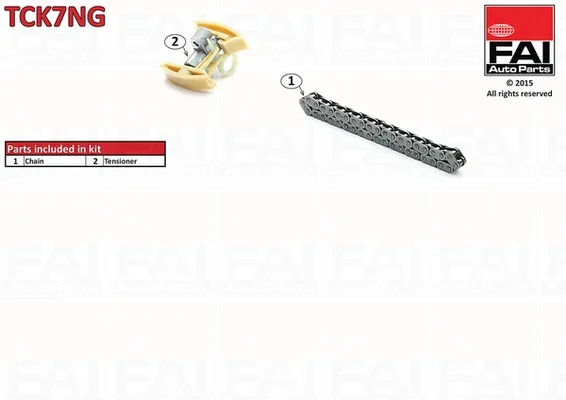 Sada rozvodového řetězu FAI AutoParts TCK7NG Sada rozvodového řetězu FAI AutoParts TCK7NG