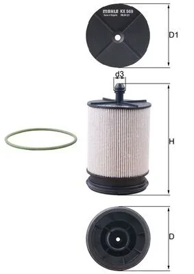 Palivový filtr KNECHT KX569D