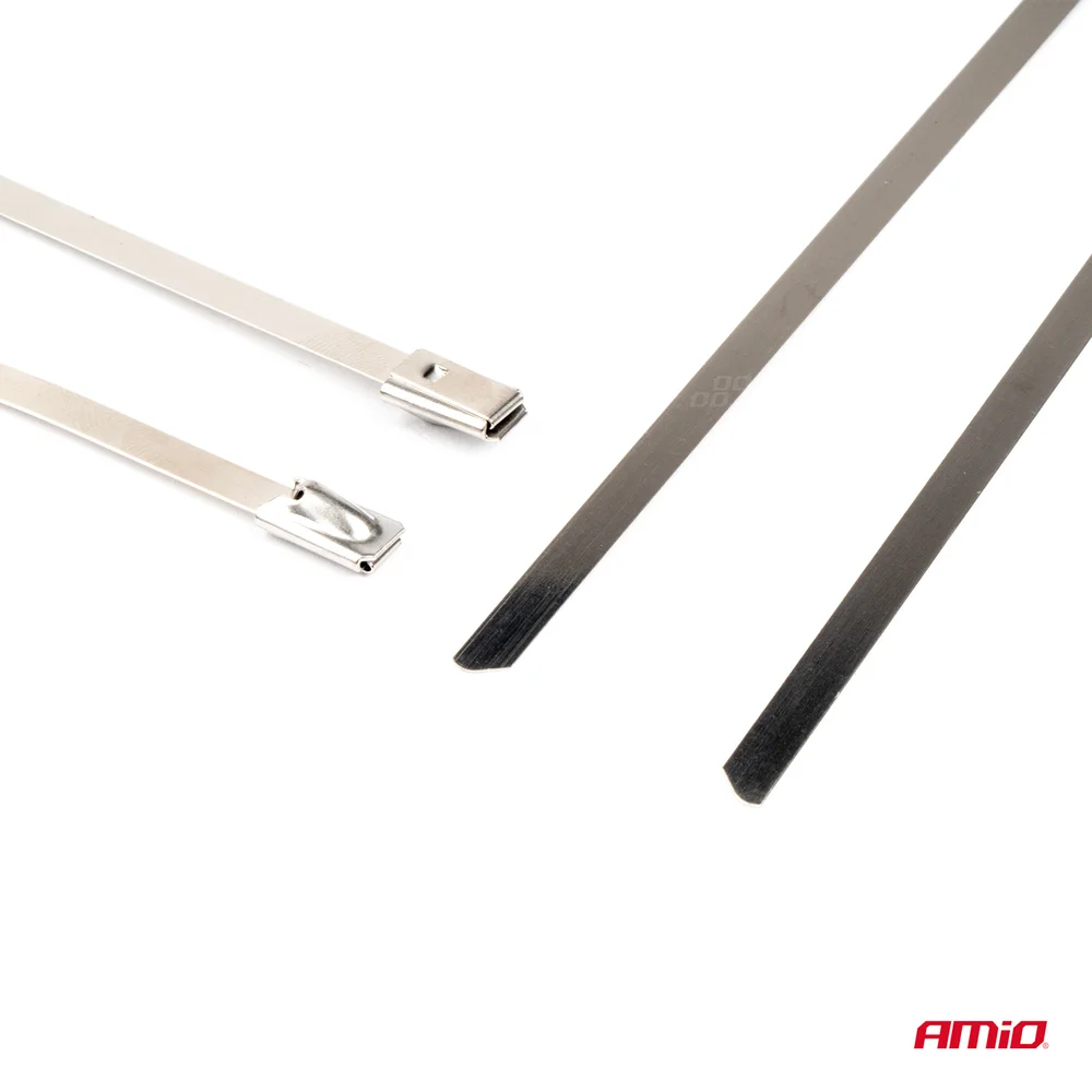 Nerezové sťahovací pásky 4,6x100mm 100 ks AMiO-04319 - Obrázek 3