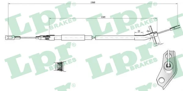 Tažné lanko, parkovací brzda LPR C0453B – OE 9044200585