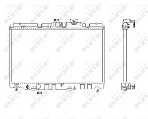 Chladič, chlazení motoru NRF 53399 – OE 1640011170