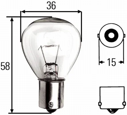Zarovka, otocny majak HELLA 8GA002074-121