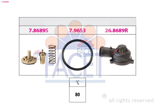 Termostat, chladivo FACET 7.8689K – OE 03C121110L