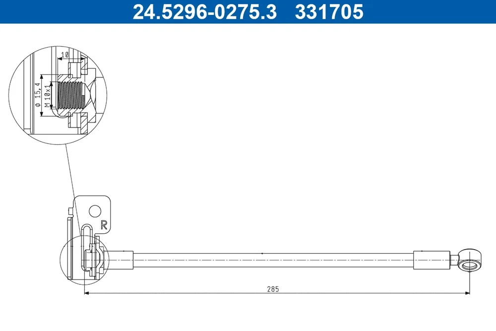 Brzdová hadice ATE 24.5296-0275.3 – OE 58738-A6300