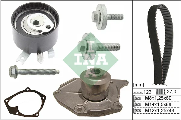Vodni pumpa + sada ozubeneho remene Schaeffler INA 530019731