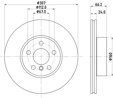 Brzdový kotouč HELLA 8DD355133-801