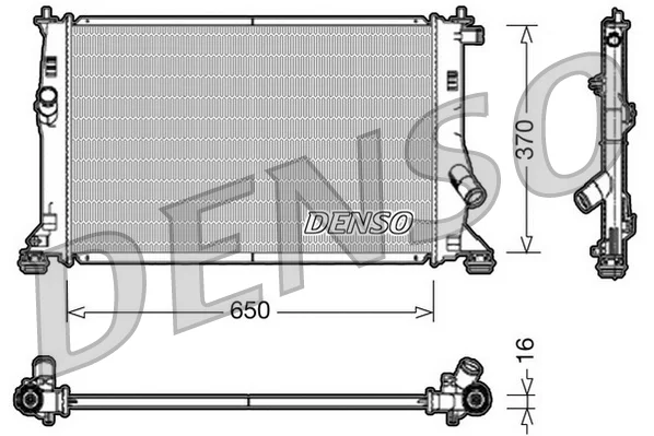 Chladič, chlazení motoru DENSO DRM10076 Chladič, chlazení motoru DENSO DRM10076