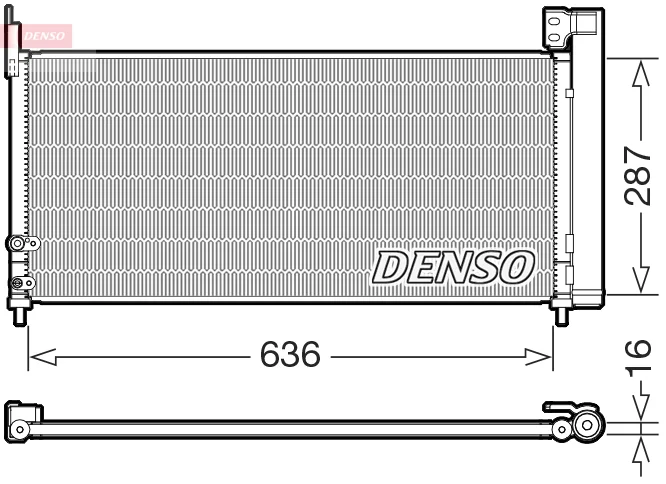 Kondenzátor, klimatizace DENSO DCN50122 – OE 8845002430