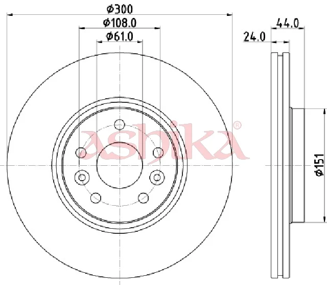 Brzdový kotouč ASHIKA 60-00-0706 – OE 7701208849