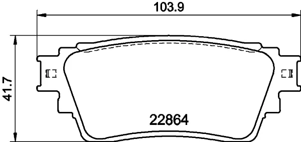 Sada brzdových destiček, kotoučová brzda HELLA 8DB355040-501