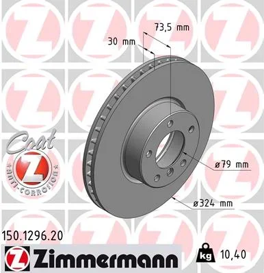 Brzdový kotouč ZIMMERMANN 150.1296.20
