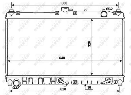 Chladič, chlazení motoru NRF 53977 – OE BP6H15200