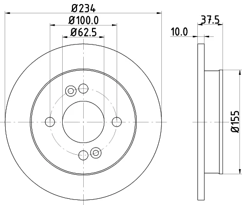 Brzdový kotouč HELLA 8DD355112-801
